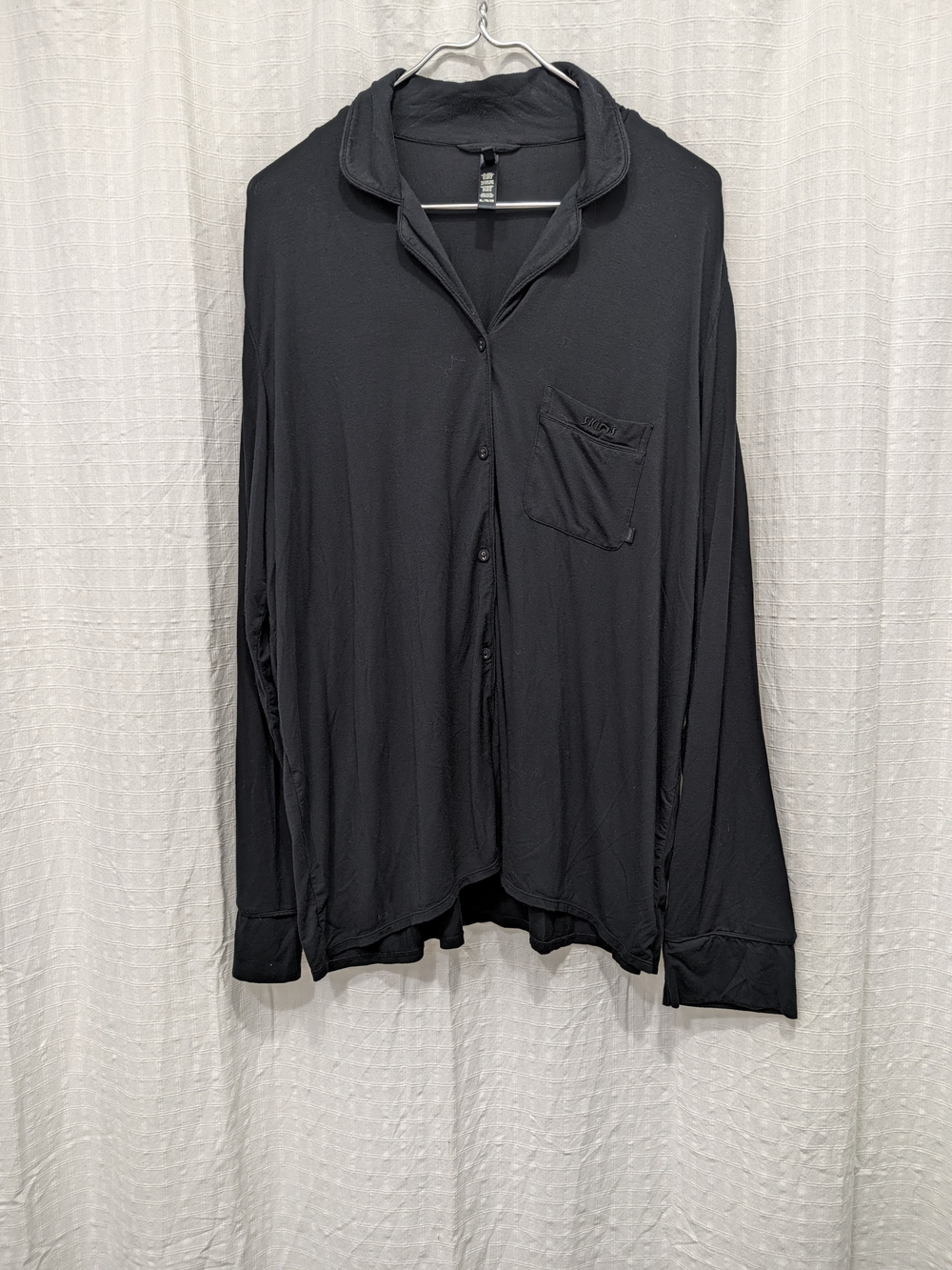 SKIMS Modal Pajama Shirt Womens Button Front Soft Stretchy Lounge Sleep Top L